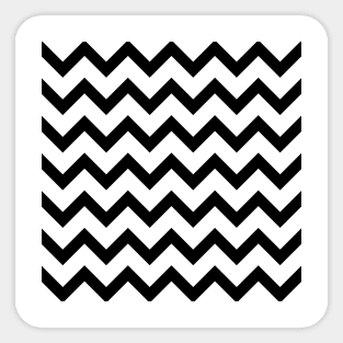 Simple Black and white Chevron pattern Sticker